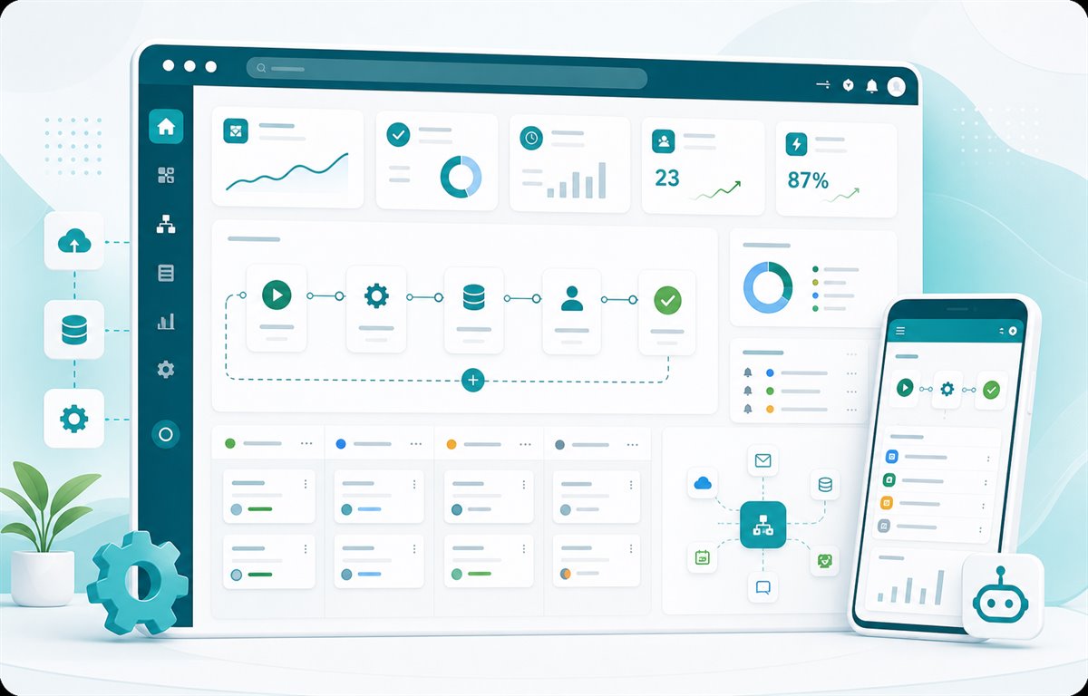 Workflow automation system mockup