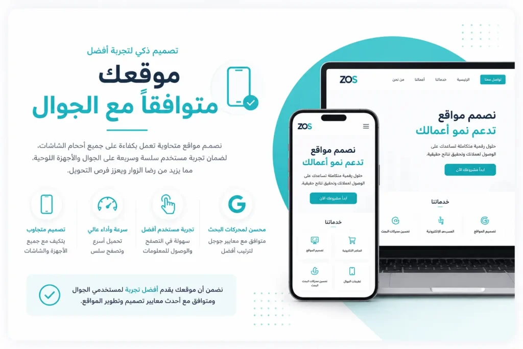 تصميم موقع متوافق مع الجوال