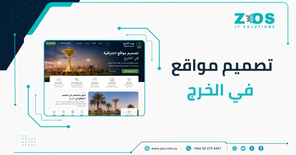تصميم مواقع في الخرج مع زوس | خبرة تزيد على 6 سنوات في بناء مواقع احترافية
